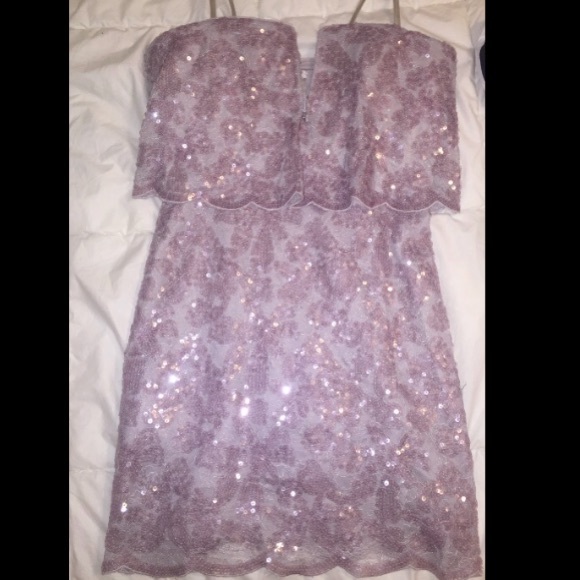 BCBG Kate Scallop sequin strapless dress - Picture 3 of 3